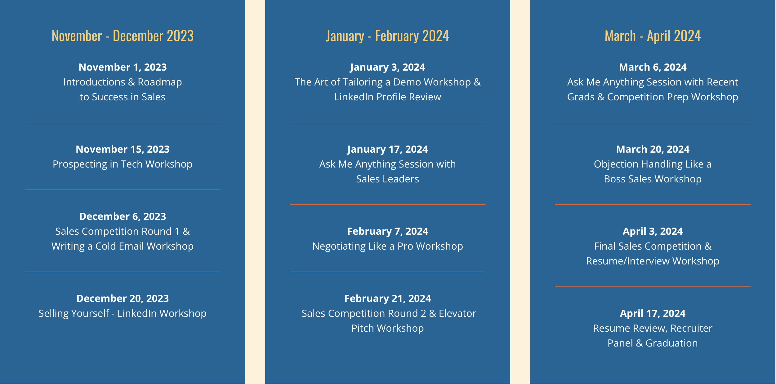 2023-2024 SCA Schedule